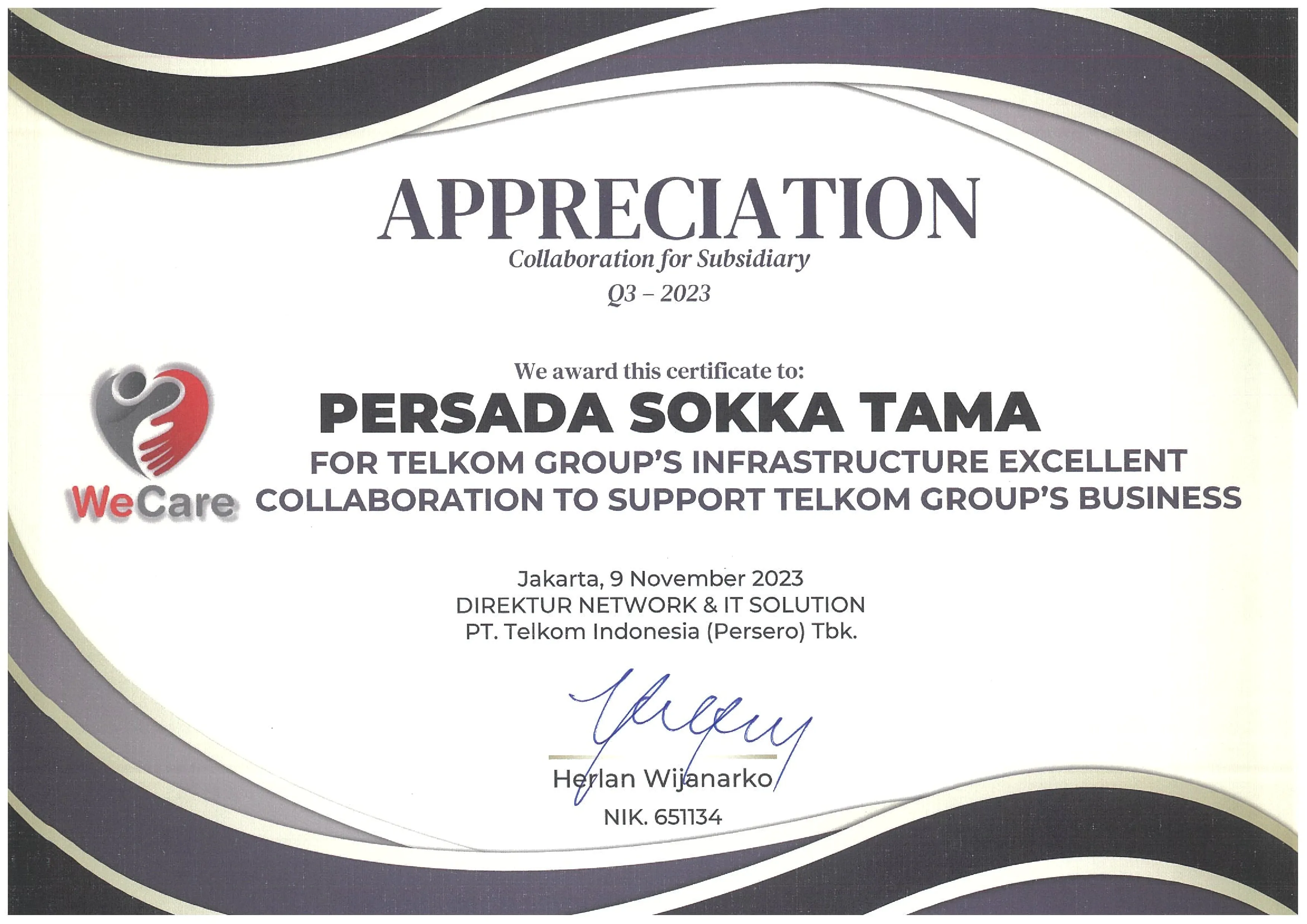 Telkom Groups Infrastructure Excelent Collaboration